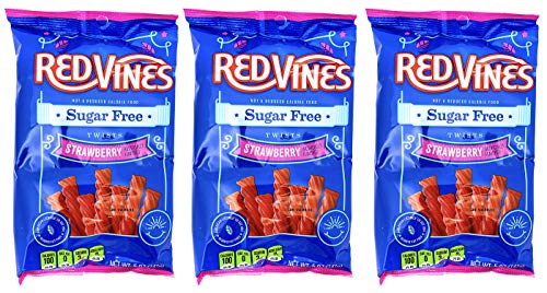 Sugar-Free Licorice Strawberry Twists – Fat Free, Sugar-Free Licorice Twists 5 Ounce (Pack of 3)