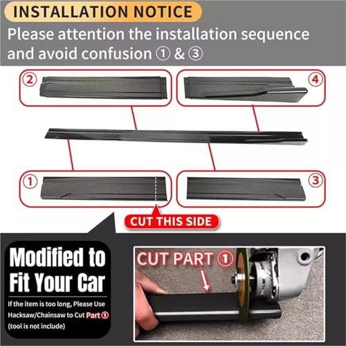 Faldón lateral labio panel basculante de plástico ABS resistente para Serie 3 E90 4
