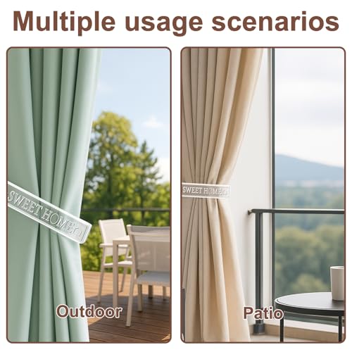 TBWHL 4Pcs Acrylic Curtain Hooks Screw-in Curtain Tiebacks Wall Mountable Curtain Holdbacks Curtain Tie Backs Paste-on Curtain Hooks for Drapes in Living Room, Kitchen, Bedroom (Transparent)