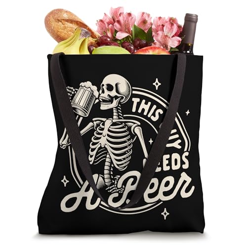 Bolso Tote Beer Lover Drinking Party Esqueleto miniatura 4