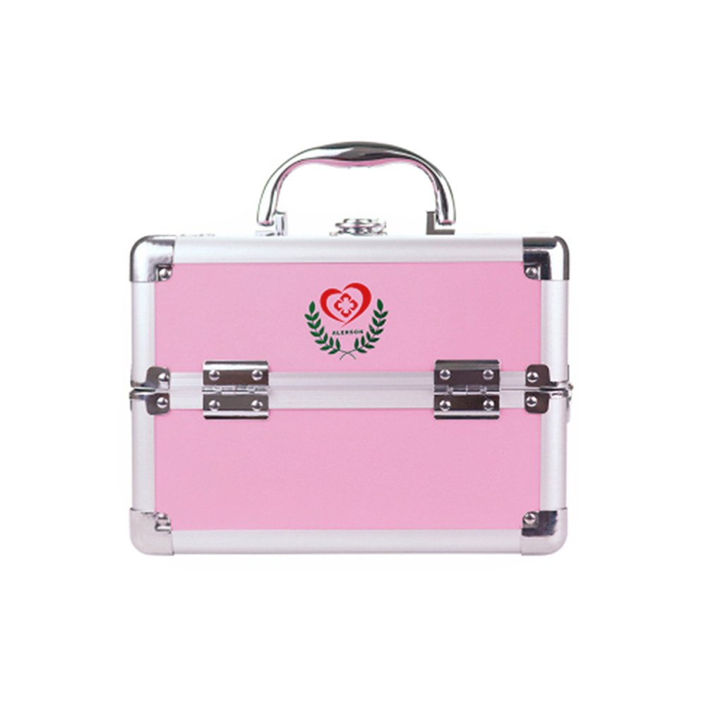 Home Multi-layer Small Medicine Box Emergency Medicine Storage Medicine Box Portable Clinic Portable First Aid Pouch Home Storage Bag Outdoor Activities Travel Camping Hiking (Empty, only the box) [Energy Class A+]