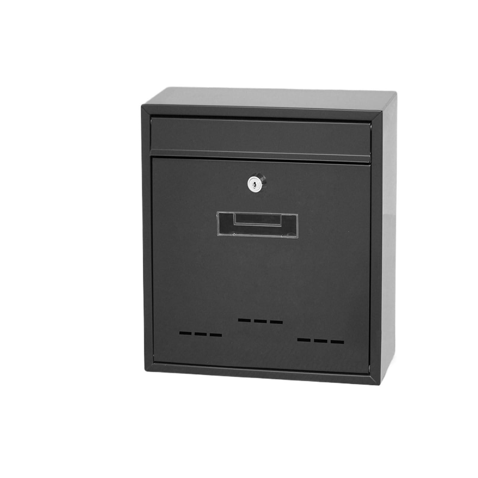 FGJsfhrDTU Letter Box, Retro Mount Mailbox Lockable Post Letter for Outdoor External(WHITE)(Black)