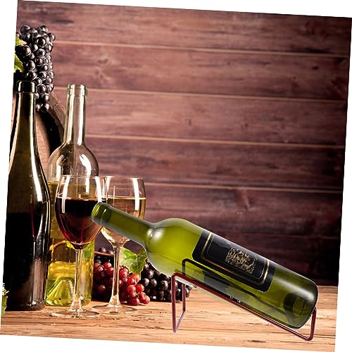 2pcs Compact Iron Wine Bottle Holder Stylish Countertop miniatura 5