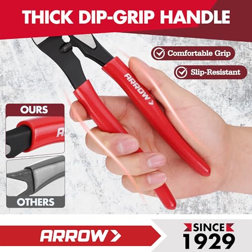 Image of ARROW 9.5 inch Cable Cutter High Leverage, Wire Cutters Heavy Duty with Thick Dip-Grip Handle, CR-V Steel, Cutter Tool for 4 /0 Aluminum, 2 /0 Soft Wire, and 100PR 24AWG Communications Cable