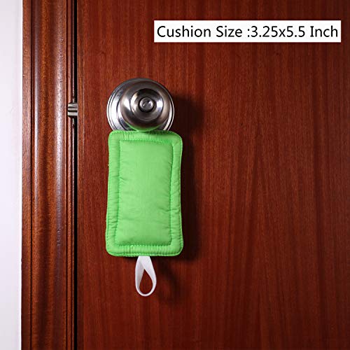 Image of Door Silencer Door Jammer Door Closer Cushion Nursery Door Silencer Door Latch Cover 3 Pack for Noise Reducing Quiet Doors Baby Toddler Safety 3.25 x 5.5 Inch (New Green)