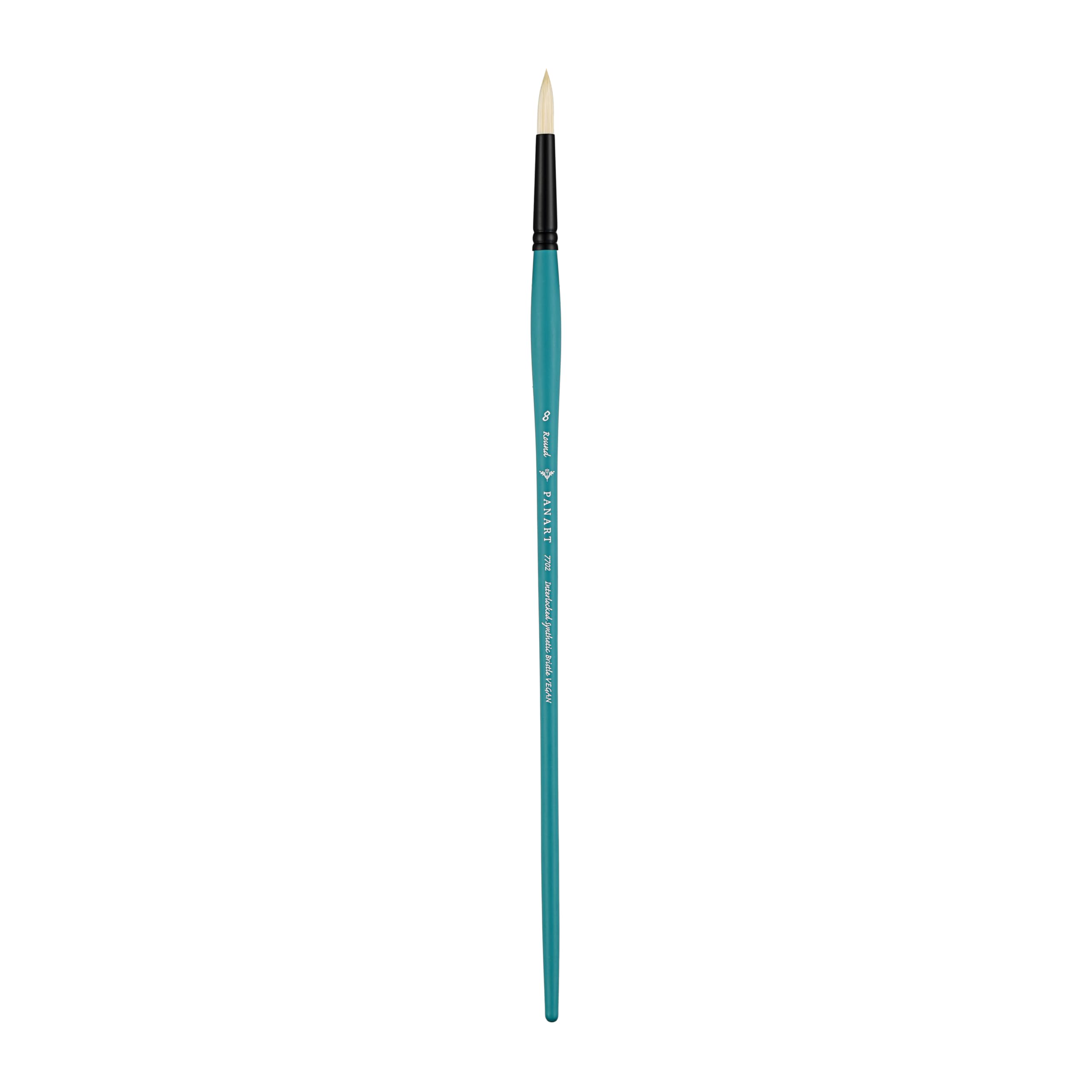 Pan Art Bristle Round No. 08 – Detail & Wash Brush for Oil Paints – Studio-Quality Painting Tool Paintbrush for Fine Art, Craft & Illustration – 1 Unit