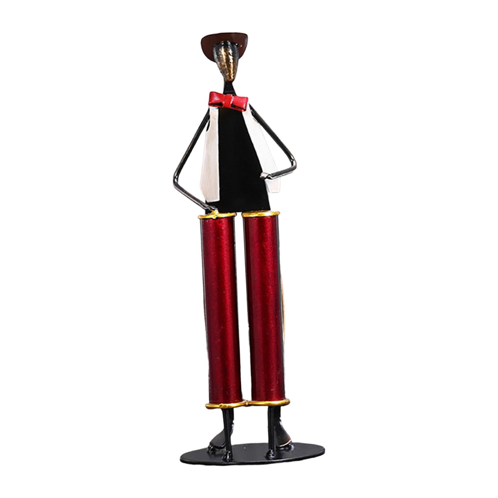 Statuetta di Iron Music Esporre su Un Tavolo, Un'opera d'Arte Musicale per Ufficio E Libreria, Giocatore di Batteria