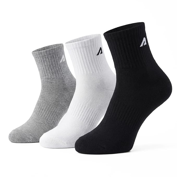 boldfit Ankle Cotton Socks for Men & Women Combo Pack Anti Skid Half Terry Sports Stockings Breathable Unisex Everyday Wear Athletic Cushion Footies for Gym, Running, Office - Pack of 3-picture-0