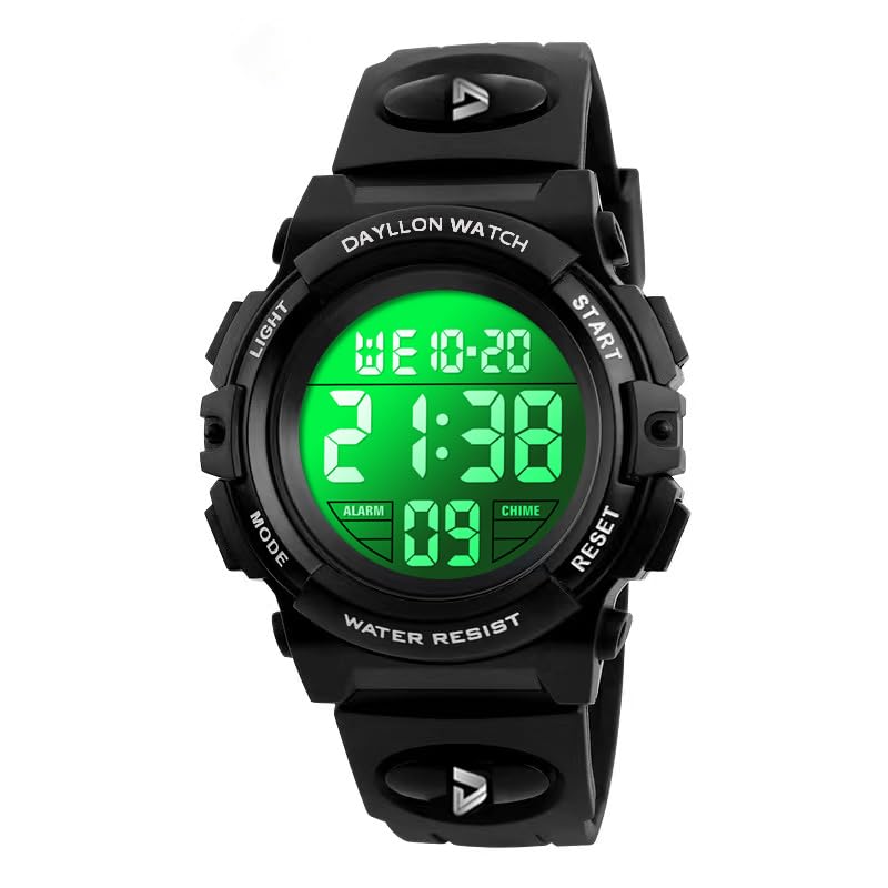 Image of Dayllon Kids Digital Watch Boys Outdoor Sports 50M Waterproof Girls Watches Alarm Clock 12 /24 H Stopwatch Calendar for Ages 3-15 Boy Girl Wristwatch Kids Gift