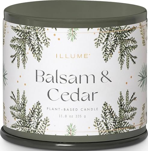 Image of Illume, Candle Tin Balsam Cedar Vanity 11.9 Ounce