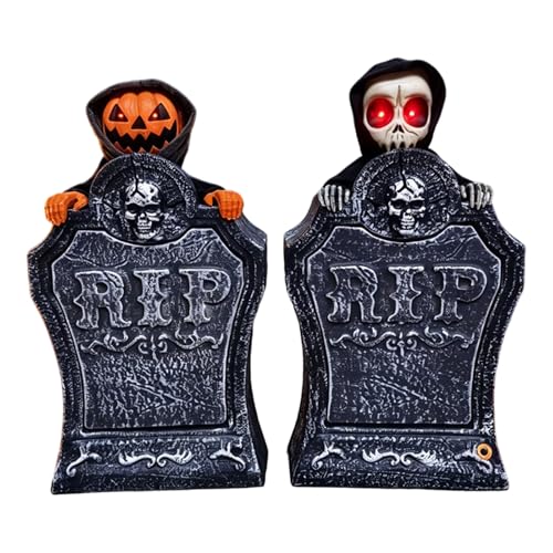 Lápida interactiva de Halloween animada para transformar tu jardín en un cementerio realista 8