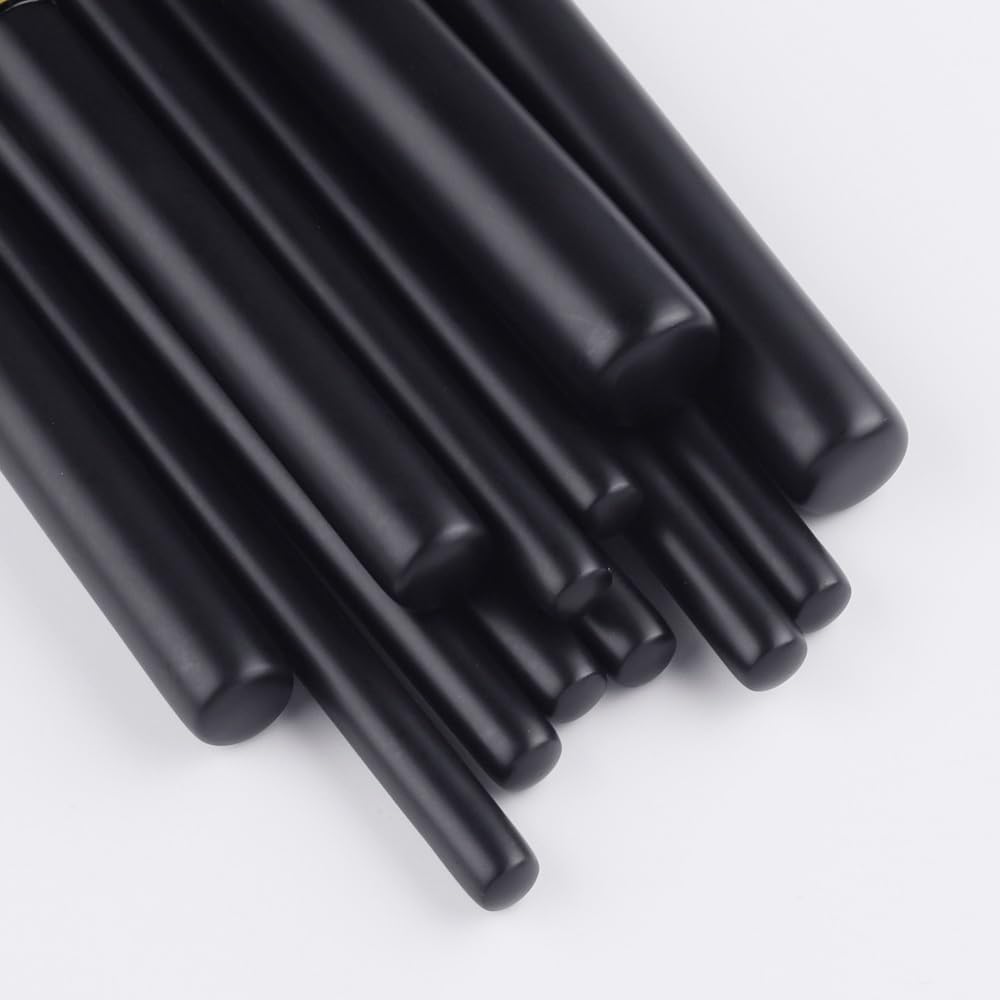 12 pezzi di set pennelli for trucco nero Pennello for cipria for correttore Ombretto for sopracciglia Strumenti bellezza
