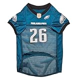 Pets First NFLPA Saquon Barkley Pet Jersey #26, NFL Dog Shirt, Philadelphia Eagles Mesh Jersey, Size Medium