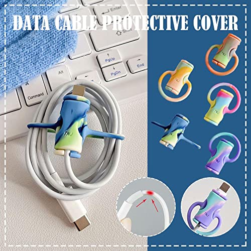2 In 1 Data Cable Protector, Silicone Mobile Phone Data Cable, Mobile Phone Charger Data Cable Anti-Break Protection Tool, Universal Mini Data Cable Protective Cover #TOP3
