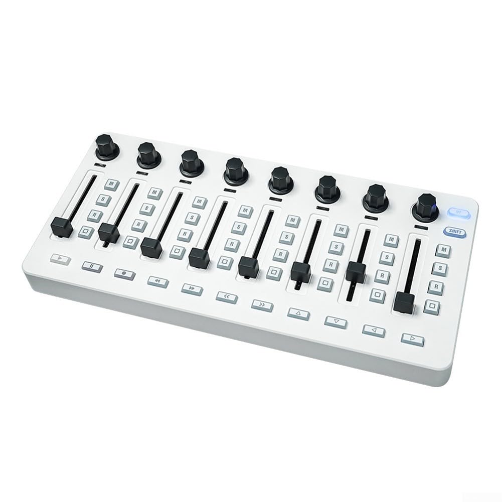 Controlador MIDI inalámbrico con conexión BT, 43 teclas, 8 perillas, consola de mezcla alimentada por USB-C para estudio de producción musical DAW