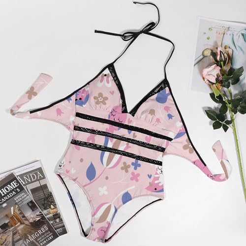 Maillot de bain une pièce gainant rose lapin pour sublimer la silhouette