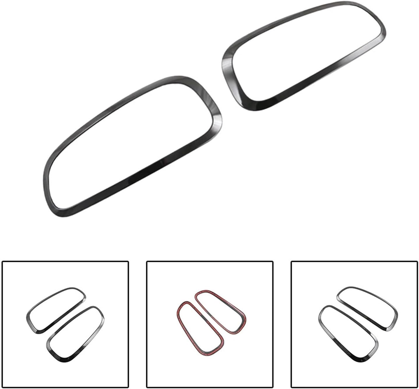 2pcs Car Rear Headlight Trim Compatible For Mini Clubman F54 2022 Rear Tail Light Lamp Decorative Cover Stickers Black Rear Tail Light Cove