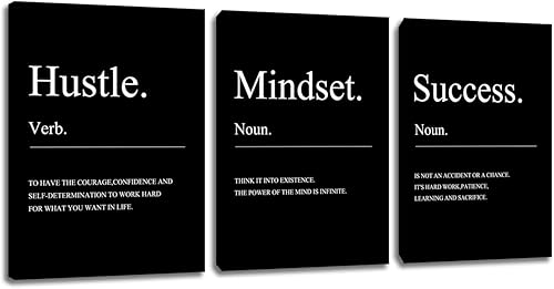 Miniatura 16 de Arte de pared motivacional para oficina, lienzo inspirador, arte de pared, póster de ajetreo, impresión de cita de empresario, pintura de pared, 3