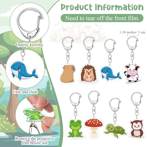Image of Landical Positive Animal Keychains Bulk, Back to School