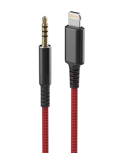 Miniatura 5 de Cable de auriculares de repuesto con conector Lightning para iPhone (0.138 in) con micrófono y control remoto de volumen (compatible con