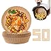 50 Stück Rundes Antihaftbeschichtetes Backpapier Airfryer Einwegpapier Liner Air Fryer Paper Parchment Paper Öl- Und Wasserbeständiges Backpapier Für Heißluftfritteuse, Dampfgarer, Oven (16*4.5cm)