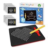 【Jouet d'éveil】Notre tableau à dessin magnétique mesure environ 21.5 x 17.5 cm, offrant un design compact, facile à transporter et à utiliser en déplacement. C'est un jouet éducatif idéal pour que les enfants puissent laisser libre cours à leur imagination tout en développant leur motricité fine et leur coordination œil-main. Emportez-le partout : parfait à la maison, en classe ou en voyage. Placez-le sur une surface stable pour éviter qu'il ne bascule et ne blesse les enfants.