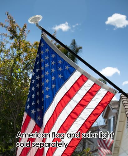 5 ft Silver Heavy-Duty Aluminum Tangle-Free Spinning Flag Pole with Metal Rings