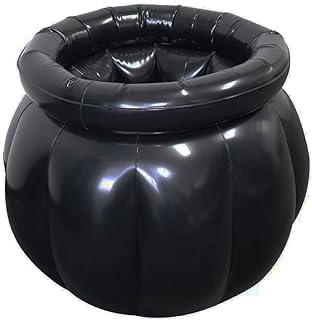GIFTEXPRESS 22x18 Inch Large Inflatable Halloween Cauldron Drink Cooler, St Patrick Cauldron Pot of Gold, Beverage Holder, Candy Cauldron Kettles, Witch’s Cauldron, Party Decoration