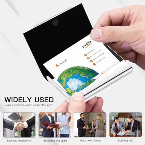 image for Padike Business Card Holder, Business Card Case Professional PU Leathe
