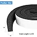 Foam Strips with Adhesive, 2 Inch Wide X 1 Inch Thick, Neoprene Weather Stripping High Density Foam Closed Cell Tape Seal for Doors and Windows Insulation, Total 6.5 Feet Long