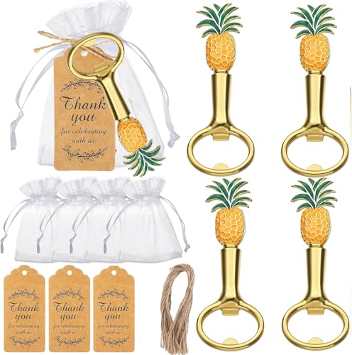 12pcs Pineapple Bottle Openers Party Favors for Guests Cute Bottle Opener Wedding Favors Decorations and Souvenirs Decorative Bottle Opener for Home & Kitchen (pineapple)