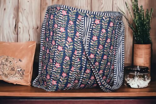 Image of Women's 100% Cotton Lightweight Shoulder Tote Bag with Interior Poeckt Casual Handbag for Women