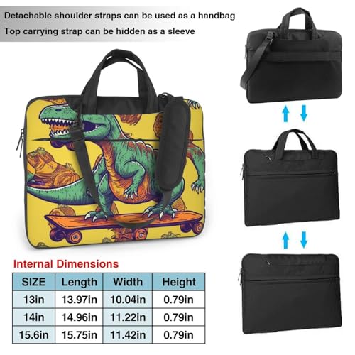 Sac à bandoulière portable 13-15.6 pouces avec sangles skateboard robustes