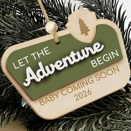 Expecting Baby Ornament 2026, Pregnancy Announcement Gifts for Family, Grandpa Christmas Expecting Parent Gifts for New Mom to Be, Grandparents, New Year Newborn Coming Soon, National Park Baby Shower