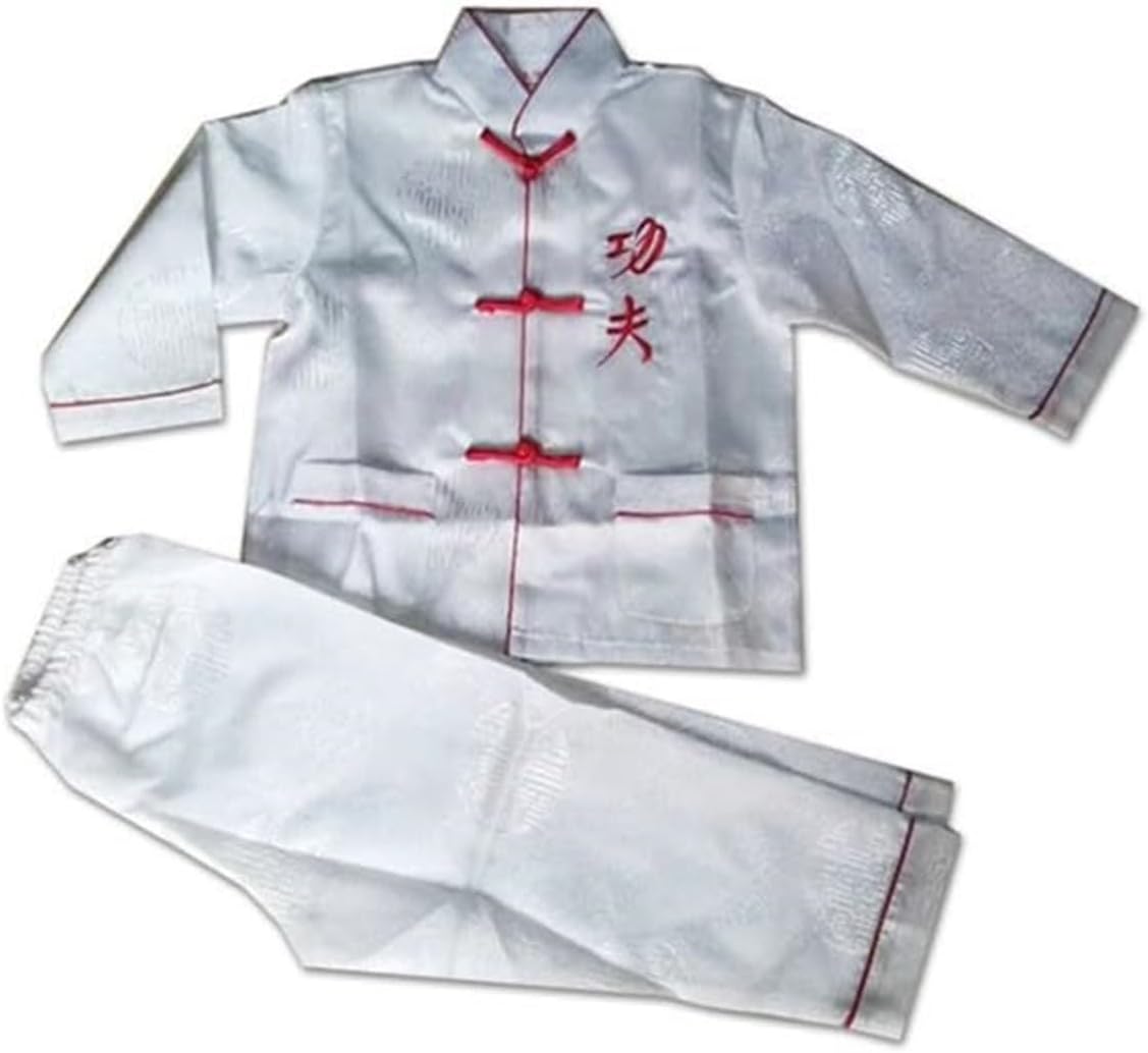 Kids Kung Fu Clothing Traditional Tai Chi Uniforms for Boys Girls Chinese Martial Art Wing Chun Long Sleeve Tang Suit