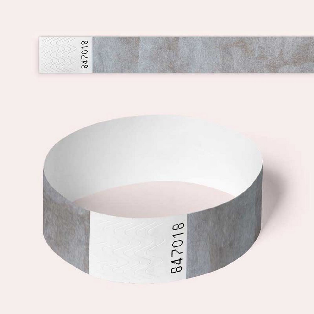 Tyvek Wristbands, 100 Pack by AA Wristbands for Parties, Security, Festivals, Events. Paper Like Wristbands (Silver) — image 1