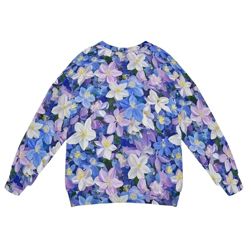 JUNZAN Spring Flowers Colorado Blue Kids Girls Hoodie Sweatshirt Crewneck Kids Hoodies Boys Party 4T2
