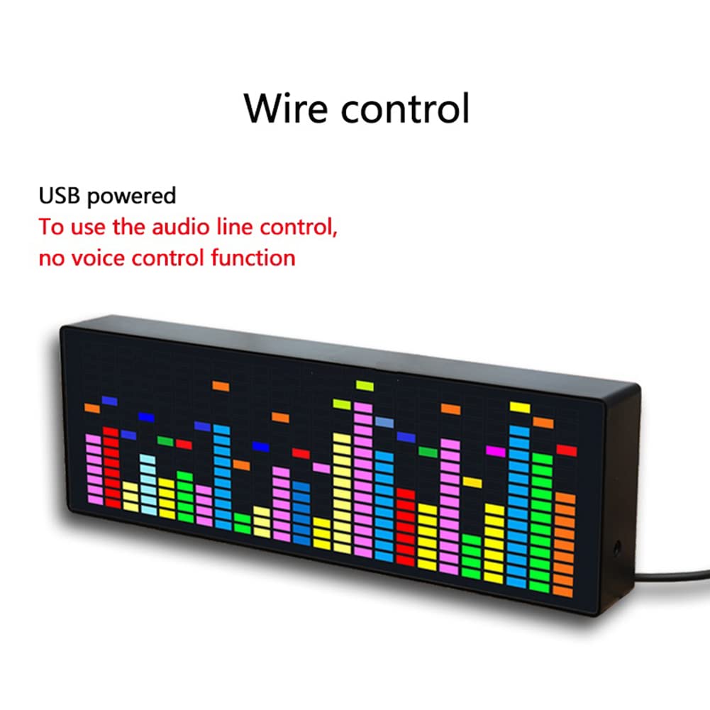 Indicateur de spectre de musique LED, analyseur d'indicateur de compteur VU, lumières rythmiques de connexion audio, affichage du niveau audio RVB, tableau de lifier, dispositif de visualisation de