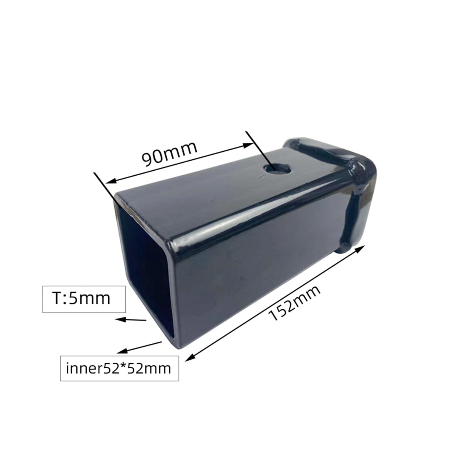 Enganche de remolque 6" De Largo Soldado 2" Gancho Receptor Tubo Gancho Bola Montaje Receptor Se Adapta Estándar 2"X2" Para SUV/camionetas/automóviles