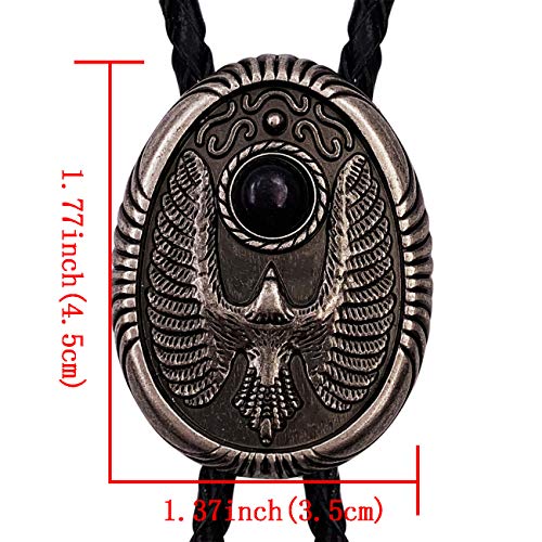 Xgalbla Bolo Tie Black Stone Native American Western Cowboy Eagle For Men #TOP1