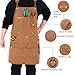 SynHHergyx Woodworking Apron for Men, Shop Apron with 9 Tool Pockets 20 oz Canvas Work Apron Heavy Duty Wood Working Apron for Woodworkers Carpenters Blacksmiths