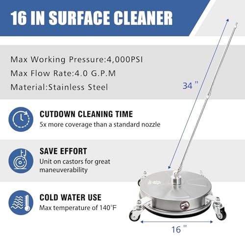 JANZ 16-Inch Stainless Surface Cleaner