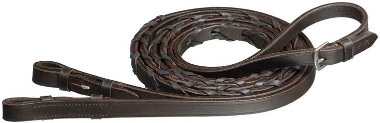SilverFox Extra Long Laced Reins Brown