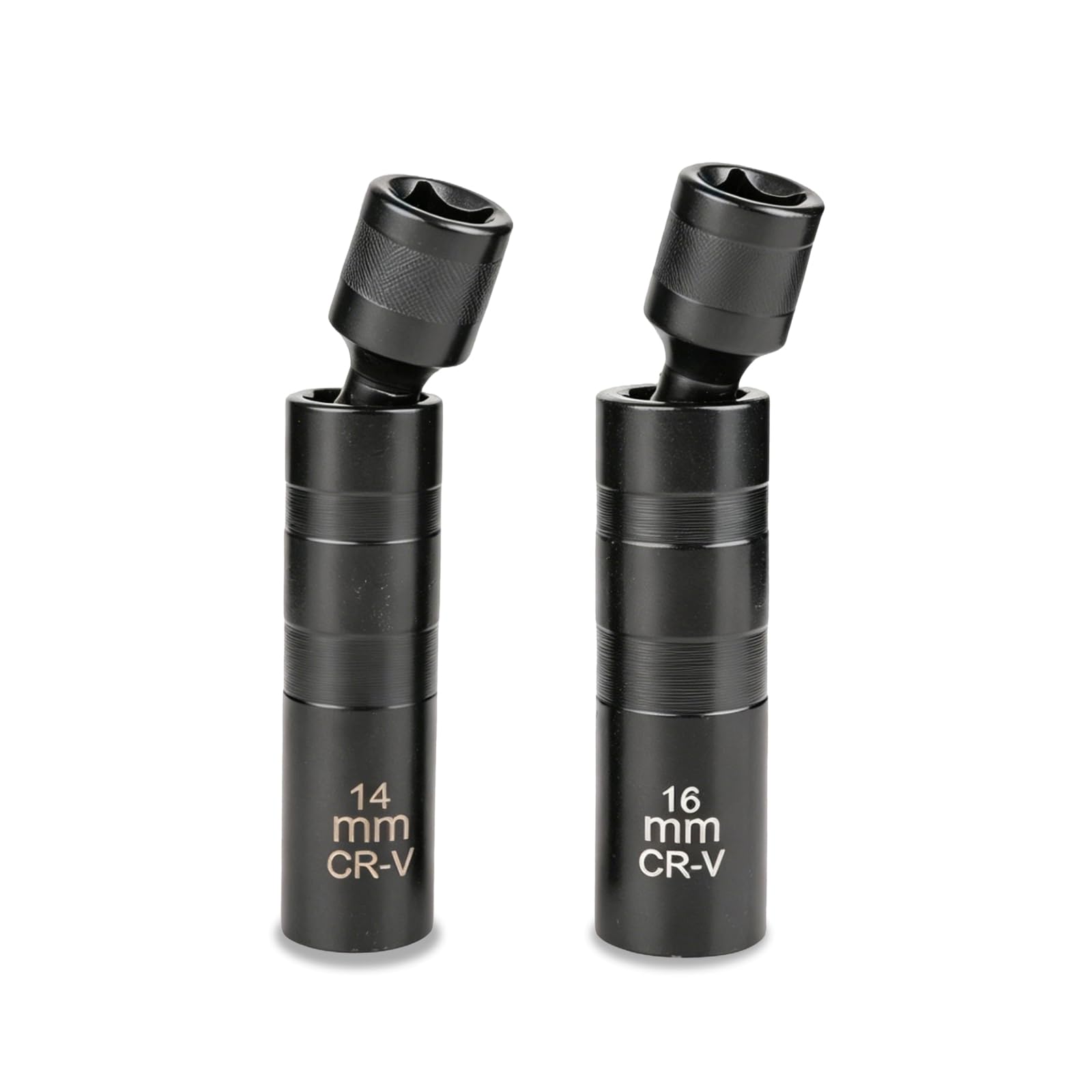 Zündkerzenschlüssel 14mm und 16mm 2 Stück Magnet Universal Flexibel Zündkerzenschlüssel Satz 12-Kant Magnetisch Zündkerzen-Gelenkeinsatz für Auto und Motorrad