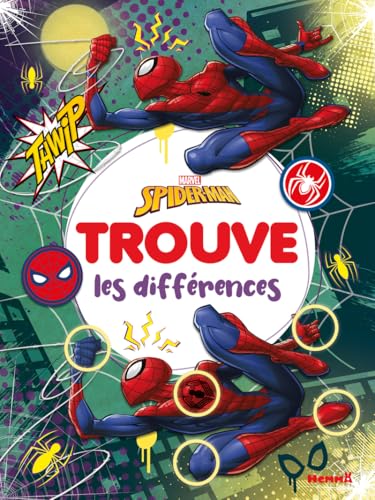 Marvel Spider-Man - Trouve - Trouve les différences - Livre jeux - Livre jeux 5 ans - Livre différences - Livre jeux Marvel - Livre jeux Spider-Man