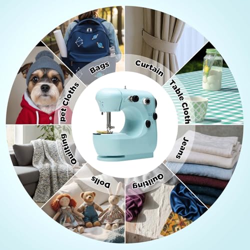 Image of 301FRJ Sewing Machine Kits for Home & School | Beginner-Friendly 2-Speed Mini Machine for DIY Crafts, Household Repairs & Fun Skill-Building with Kids & Adults
