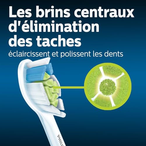 Philips Sonicare Lot de 8 têtes de brosses à dents électriques soniques W2 Optimal pour des dents plus blanches Modèle HX606812 - vue 5