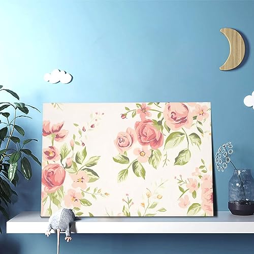 Impression de fleurs roses sur toile 30x45 cm sans cadre pour salon - 2