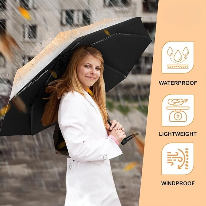 Image of TEKCOOL Umbrella, UV Big Size Umbrella for Sun Protection Rain Windproof Strong large 3 fold for men women kids boys girls Perfect small & stylish Windproof & Compact(Green)