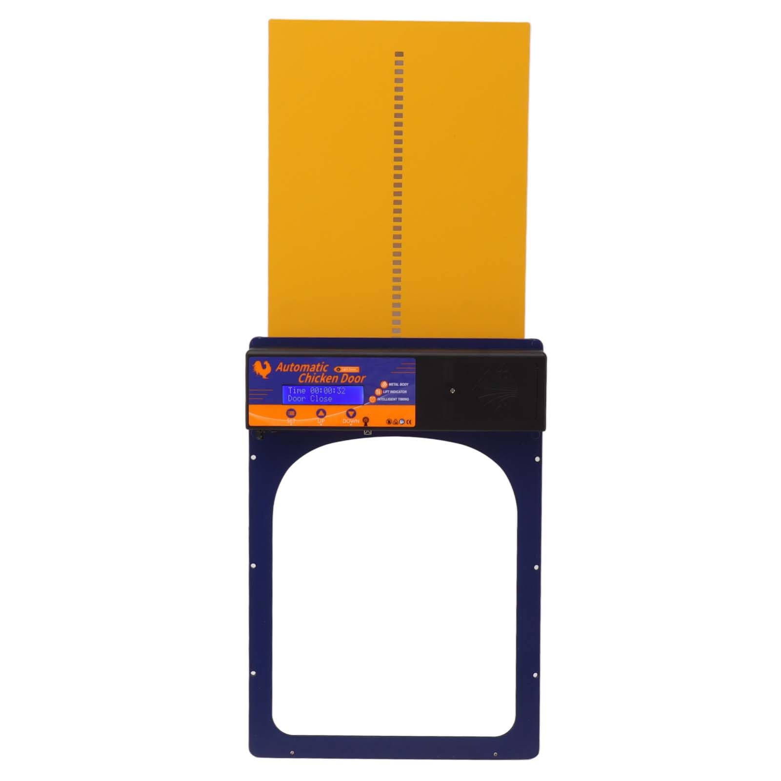 Porta Automatica per pollaio, Porte per polli programmabili ad energia Solare con rilevamento della Luce per la casa (Blu)